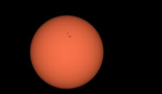 Sonne mit Flecken am 17.04.2026